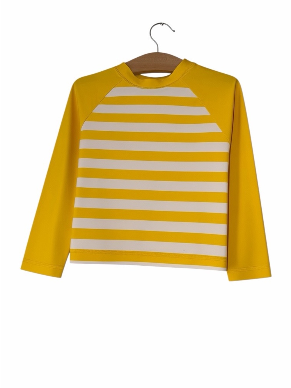 Hanna Andersson kids Yellow Stripe Long-Sleeve Swim rash guard sz 110 5
